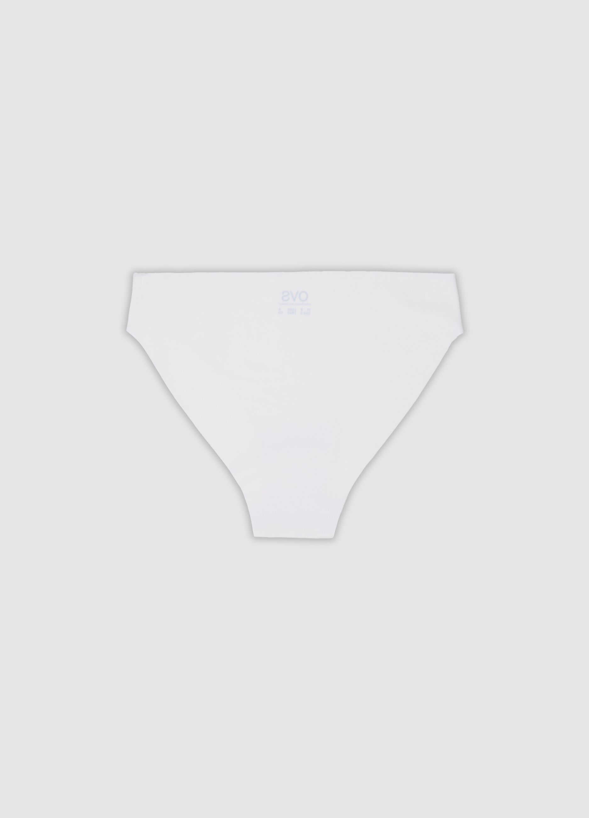 White stretch blend pants, regular fit