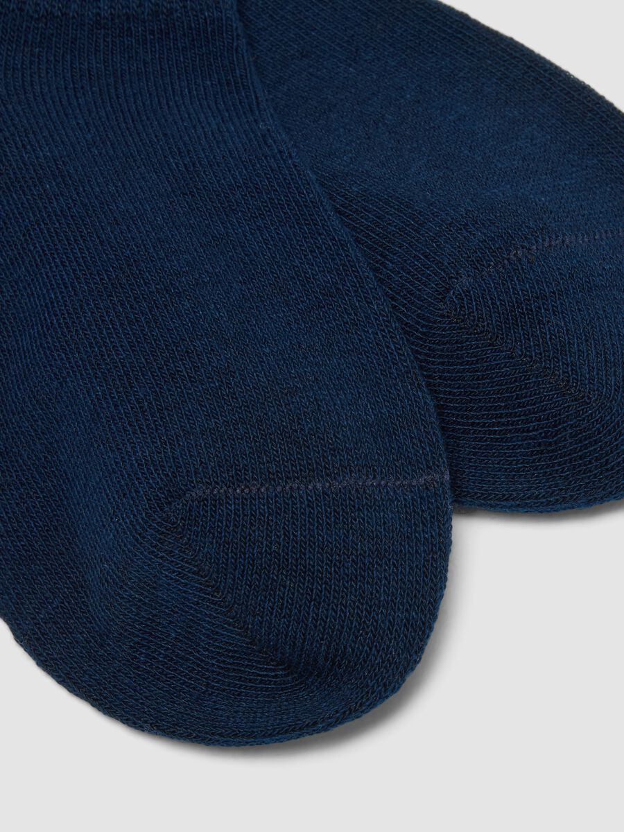 Kids' Regular Fit Blue Cotton Blend Multi-Pack Socks_2