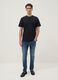 Black Cotton Crew Neck T-shirt, Regular Fit_1