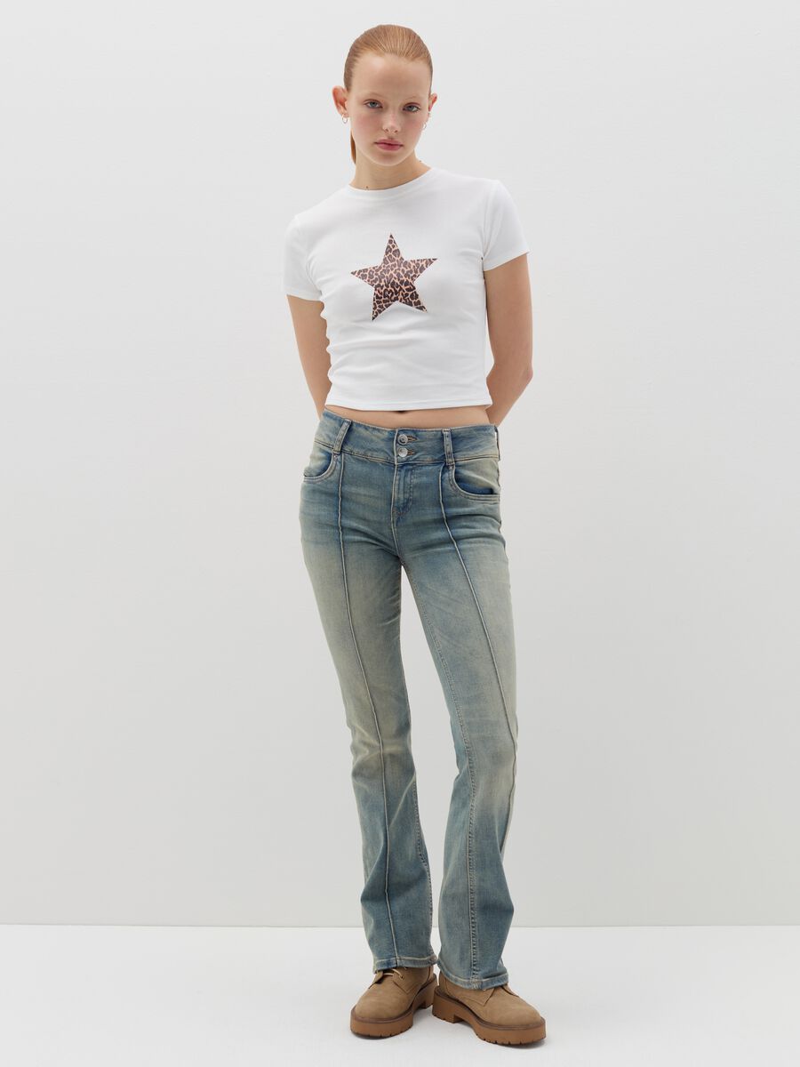 Printed cotton stretch T-shirt_1