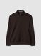 Breathable 2-Way Stretch Cotton Half-Zip in Brown_0