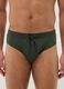 Green stretch fabric swim briefs_1