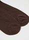 Brown midi socks in cotton blend_2