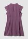 Purple relaxed-fit dress with short ruffle sleeves_6