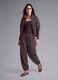 Short brown stretch viscose sweatshirt with high neck_4
