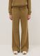 Brown cotton blend regular fit jogger trousers_1