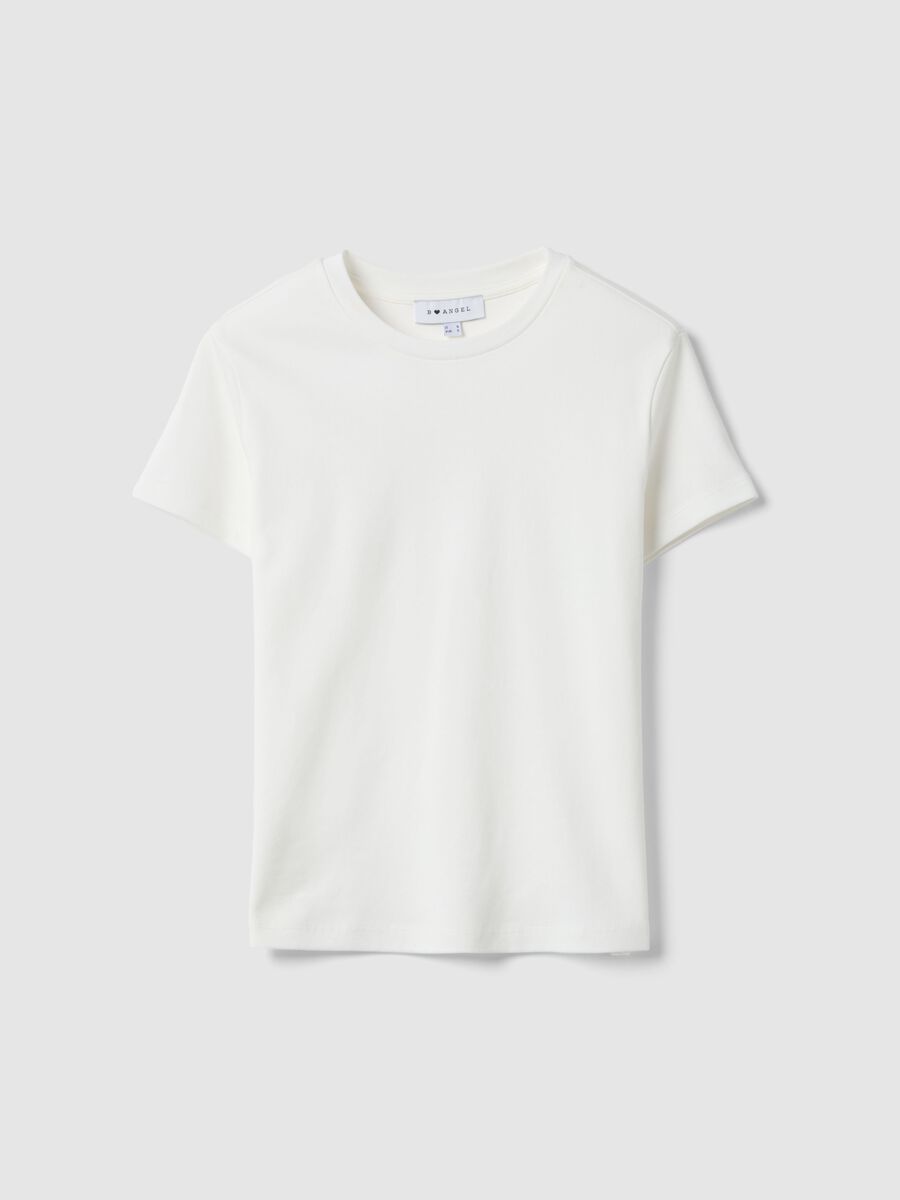 Damen T-Shirt aus reinem Baumwolle, Wei&szlig;, Regular Fit_4