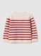 Girls' multicolour striped cardigan in pure cotton, regular fit_1