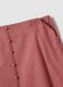 Pink cotton-linen blend skirt with openwork detailing_1