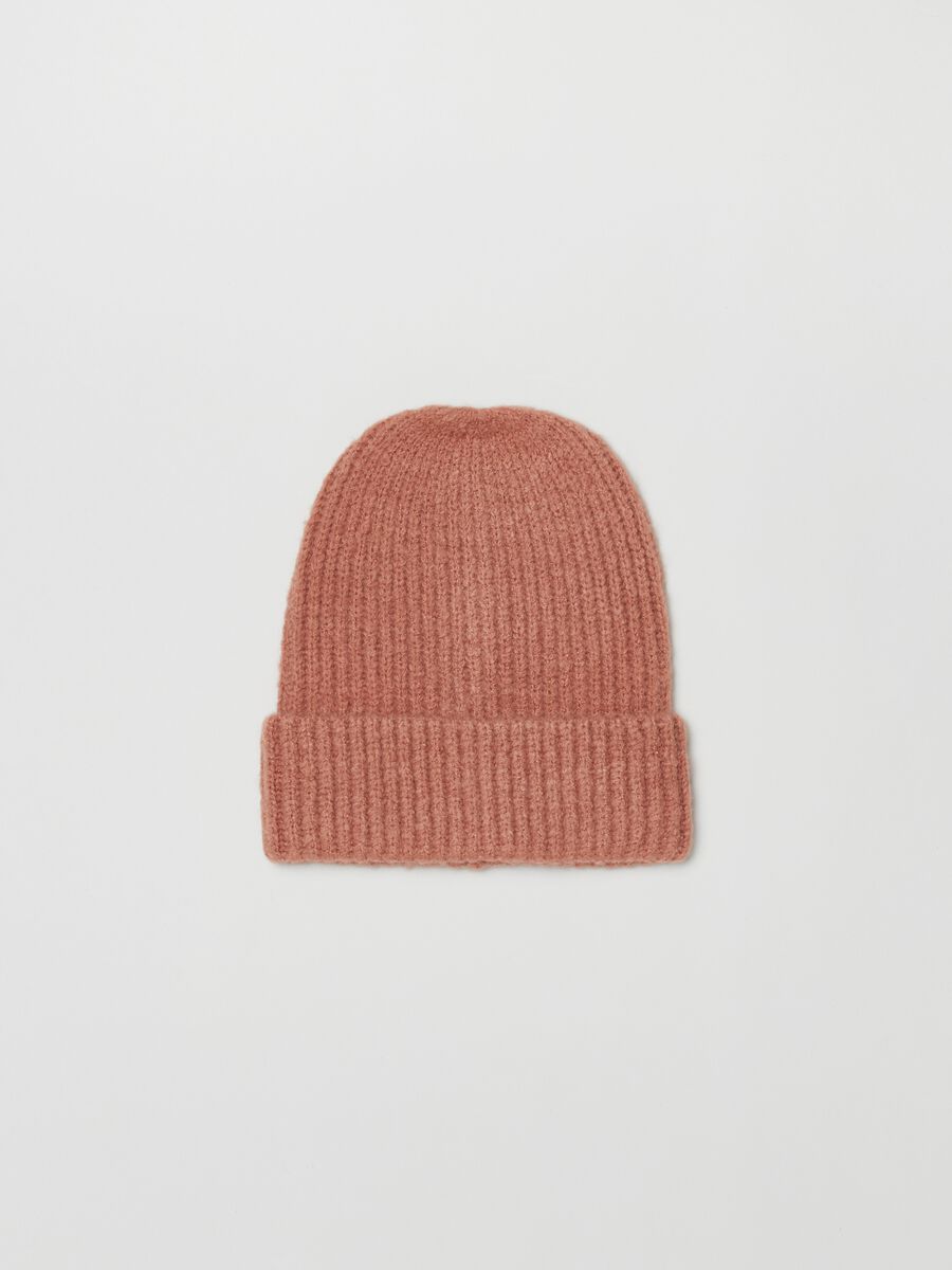 Solid colour ribbed beanie hat_1