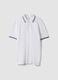 White stretch cotton polo shirt, regular fit_4