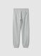 Boy's grey jogger trousers in pure cotton regular fit_4