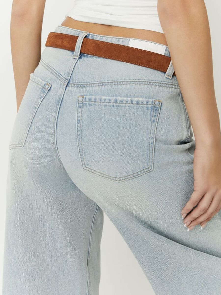 Light blue cotton and lyocell blend jeans_3