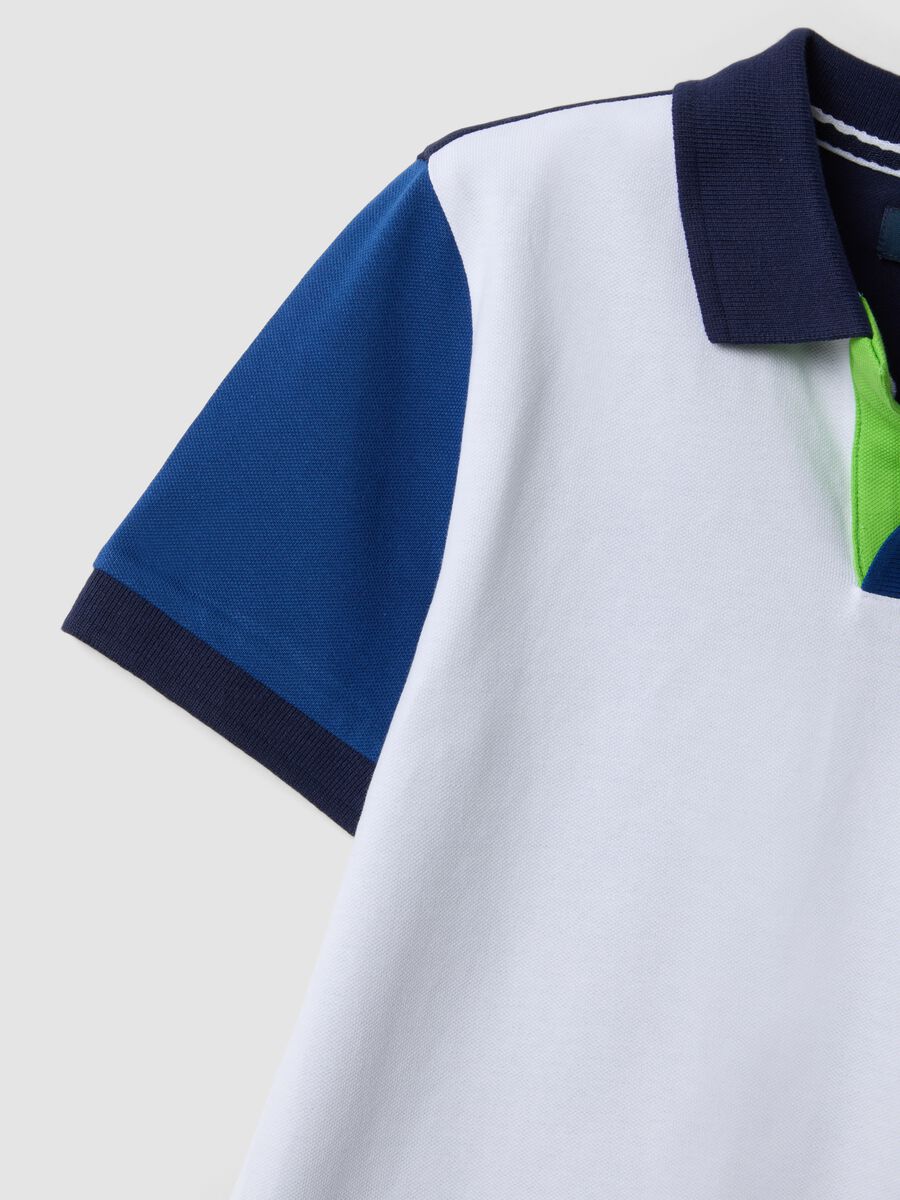Multicolour short-sleeve stretch cotton polo shirt_3