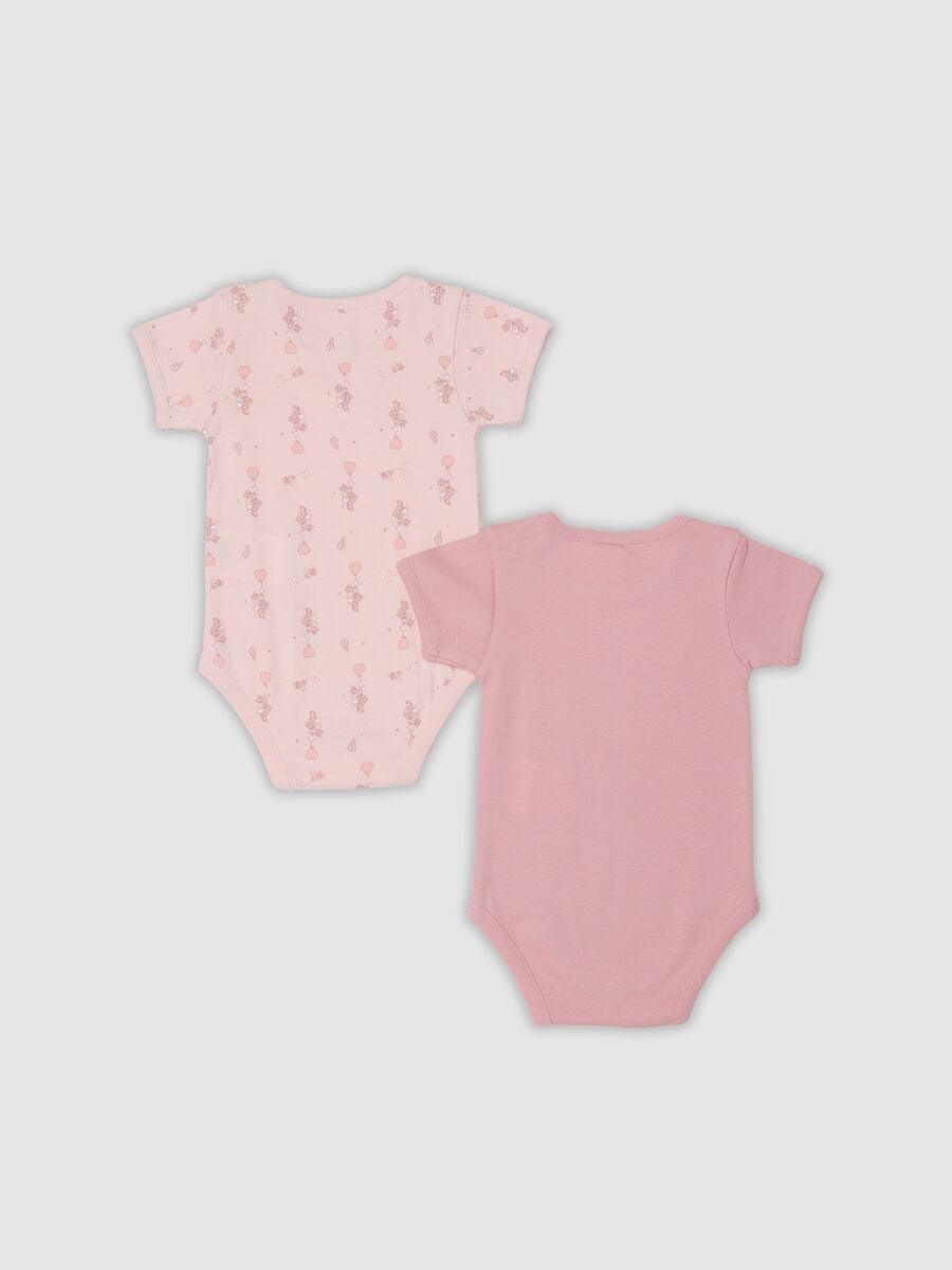 Bipack body rosa in puro cotone organico con stampa Minnie per neonata_1