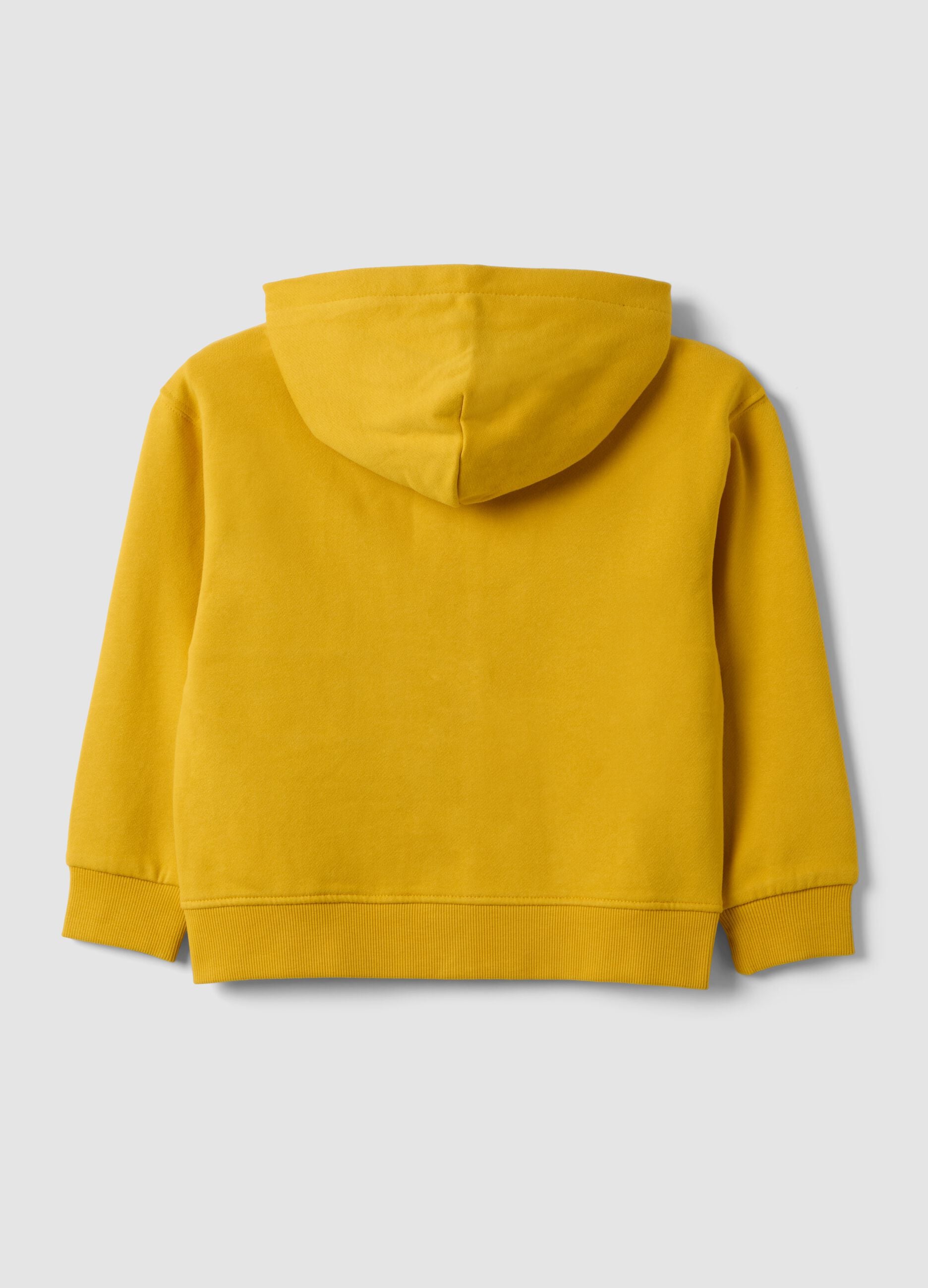 Sudadera con capucha amarilla de algod&oacute;n org&aacute;nico 100 %, relaxed fit