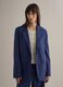 Regular Fit Blue Viscose Linen Blend Blazer_2