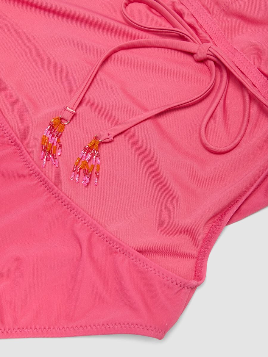 Maillot de bain une pi&egrave;ce rose stretch &agrave; imprim&eacute; floral_5