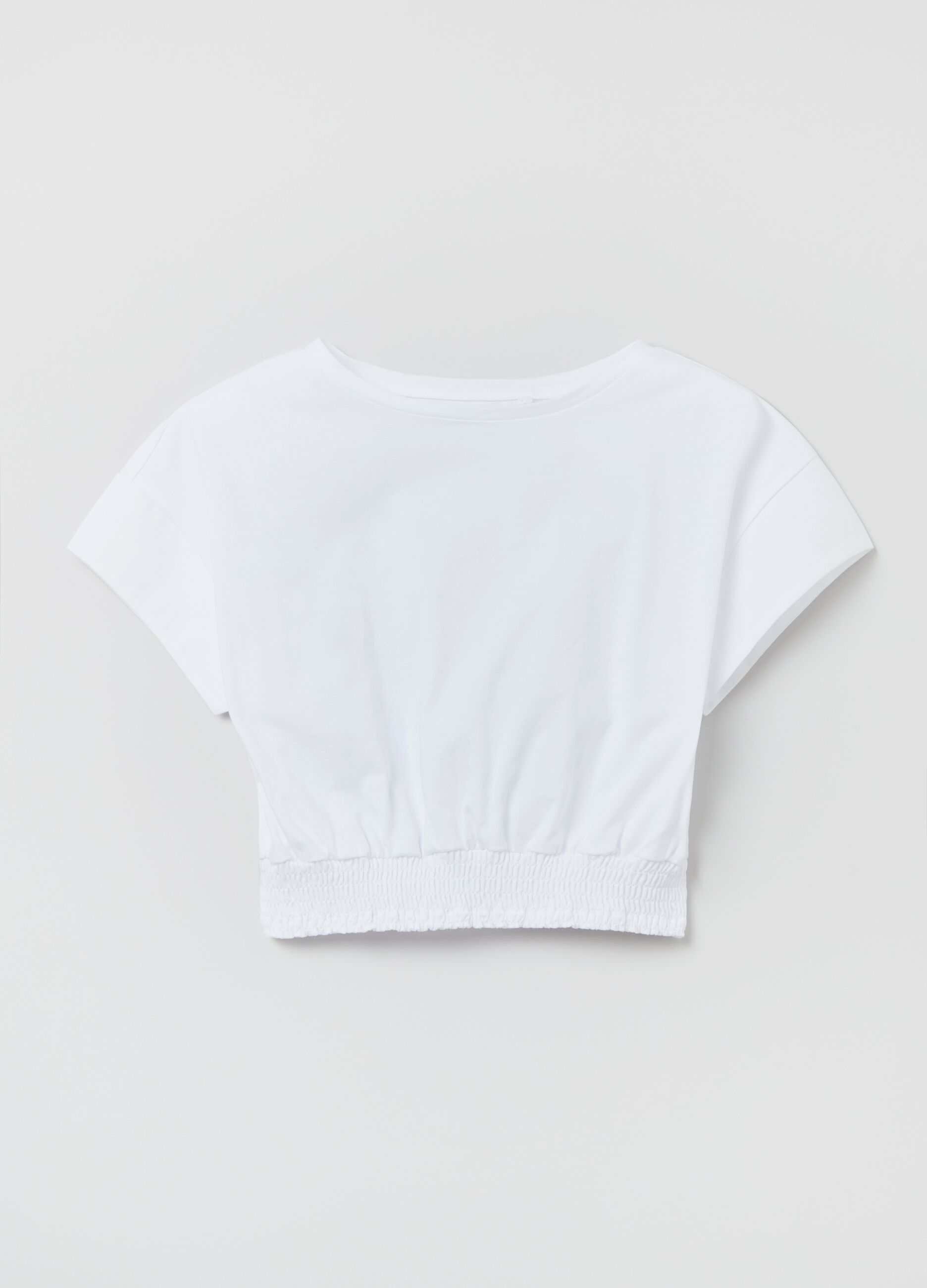 Camiseta corta de algodón
