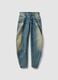 Light blue pure cotton loose-fit jeans_4
