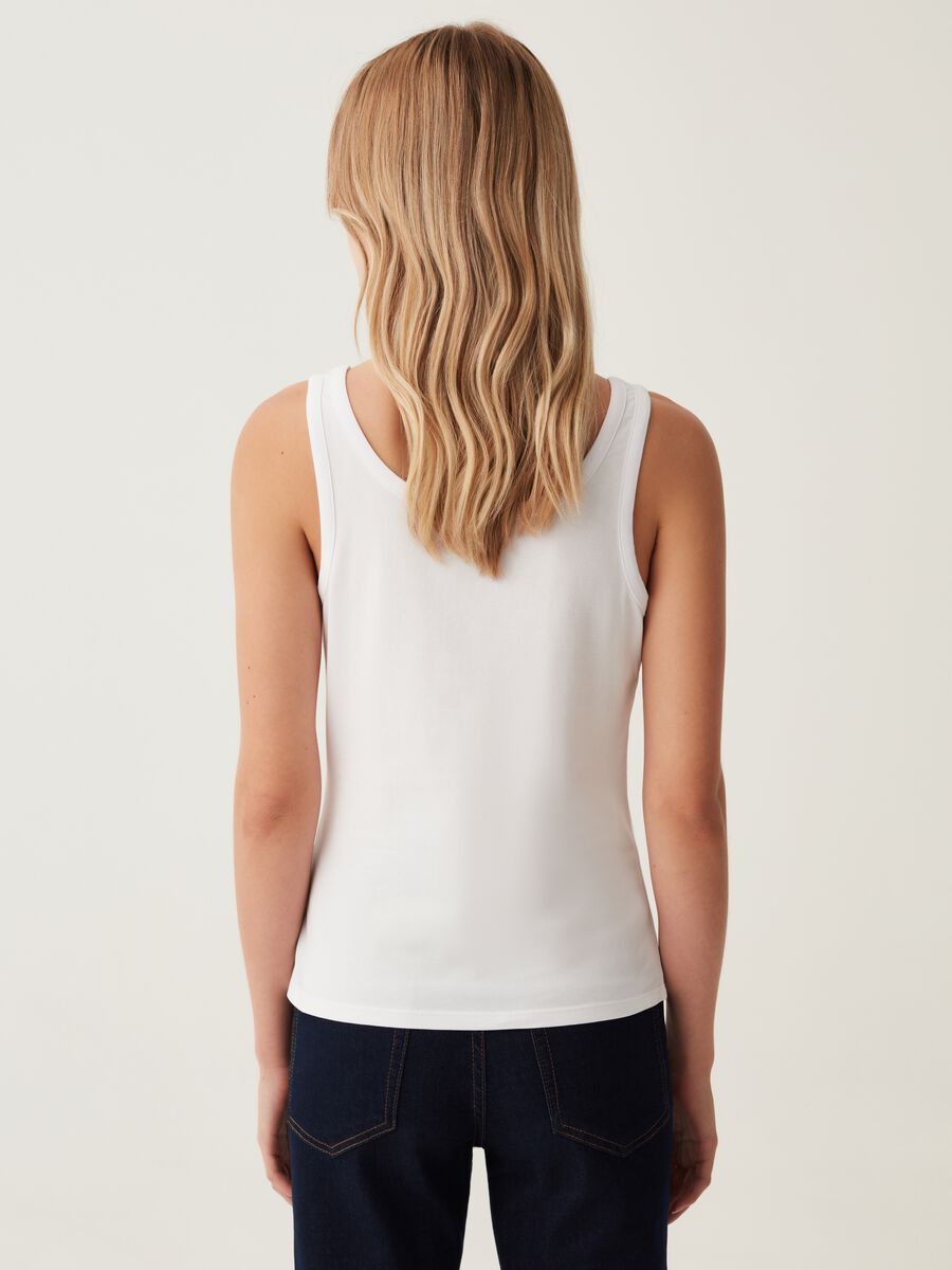 Tank top in stretch cotton._2