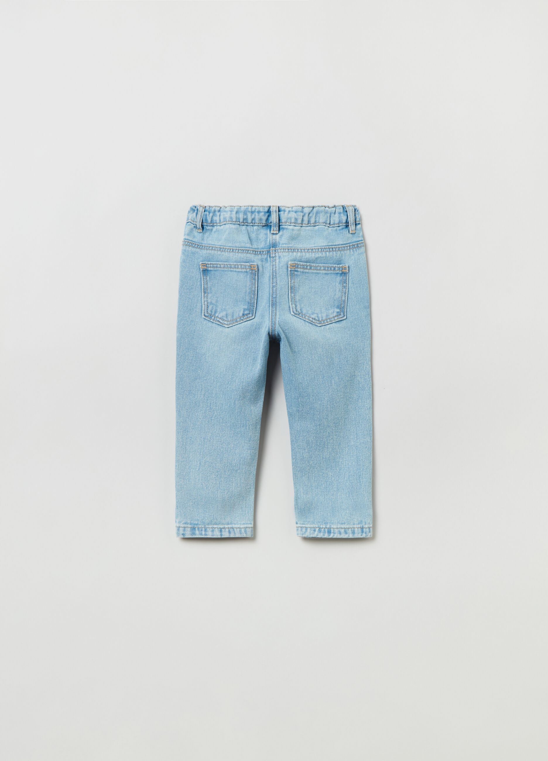 Low-fit jeans with abrasions_1
