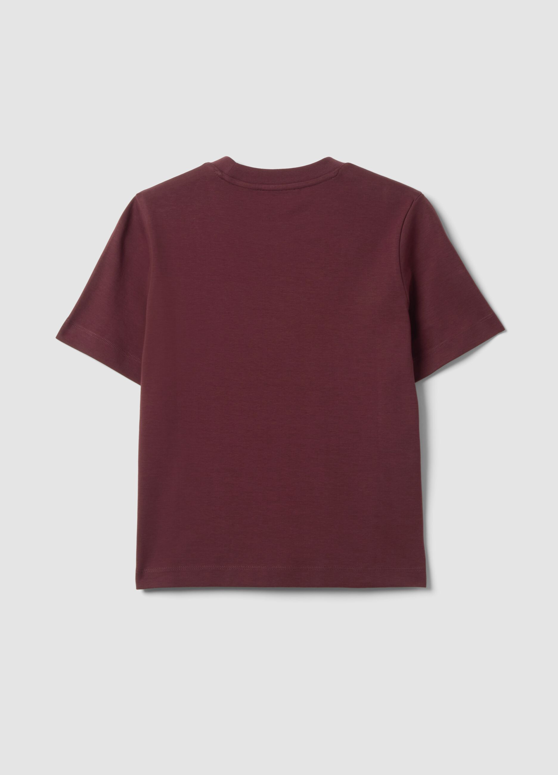 Purple pure cotton relaxed-fit T-shirt