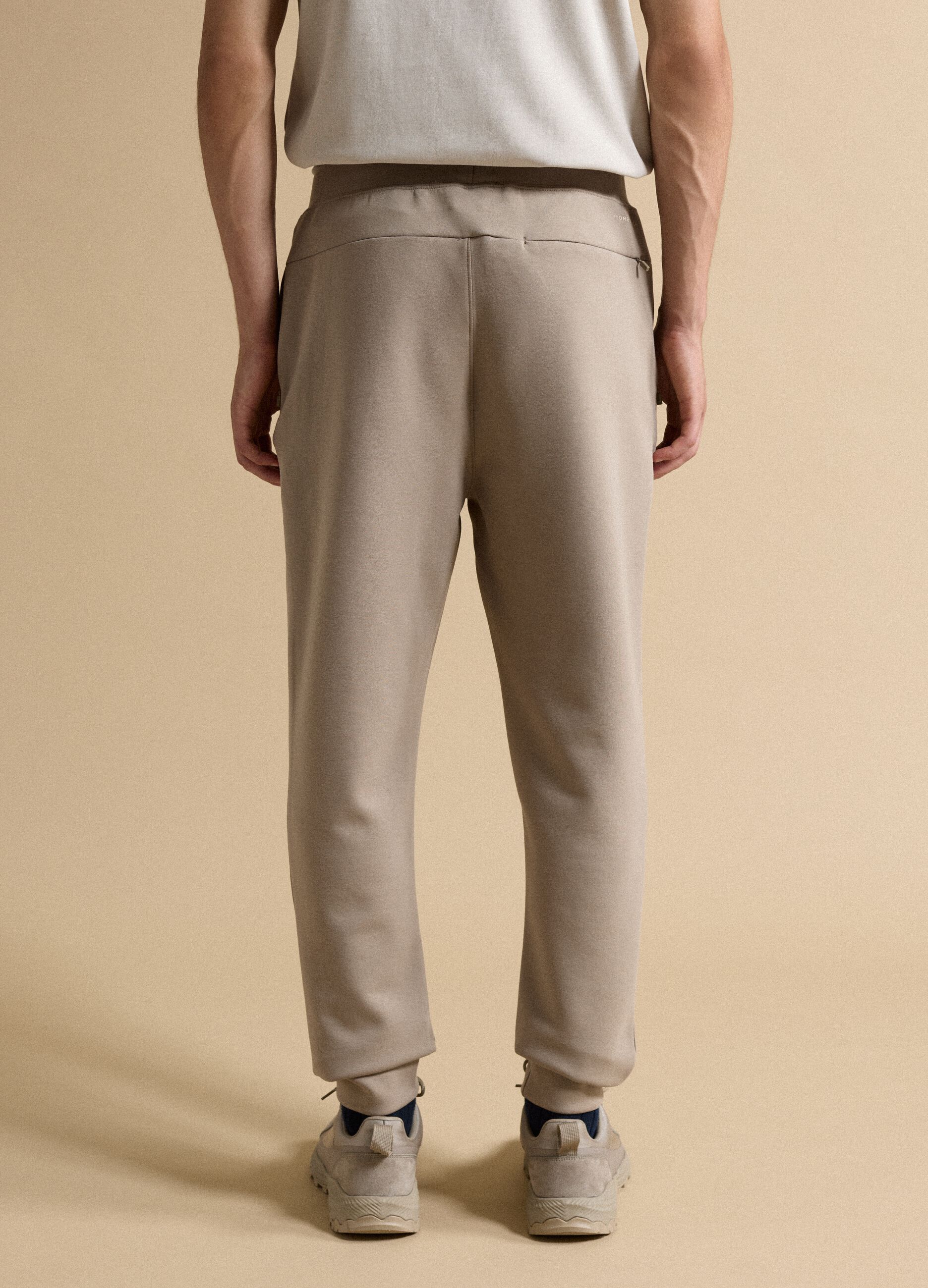 Grey regular-fit joggers in stretch Easy Dry fabric