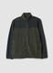Green fleece zip-neck sweatshirt, regular fit_0
