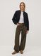 Navy blue regular-fit jacket with zip_1