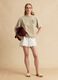 Beige short-sleeve pure cotton T-shirt_0