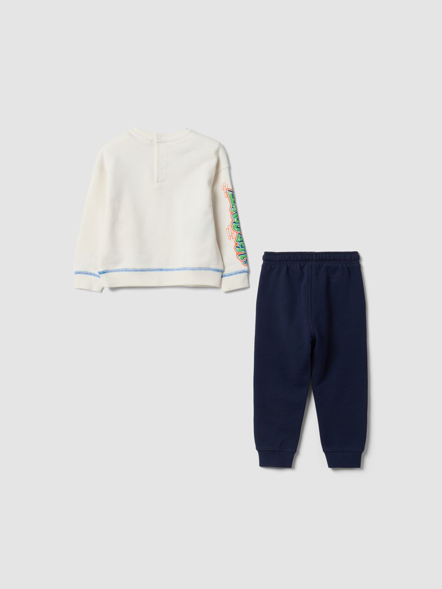 Blue organic cotton Looney Tunes print set for baby boy_1