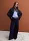 Blue cotton-blend parka with velvet collar_2