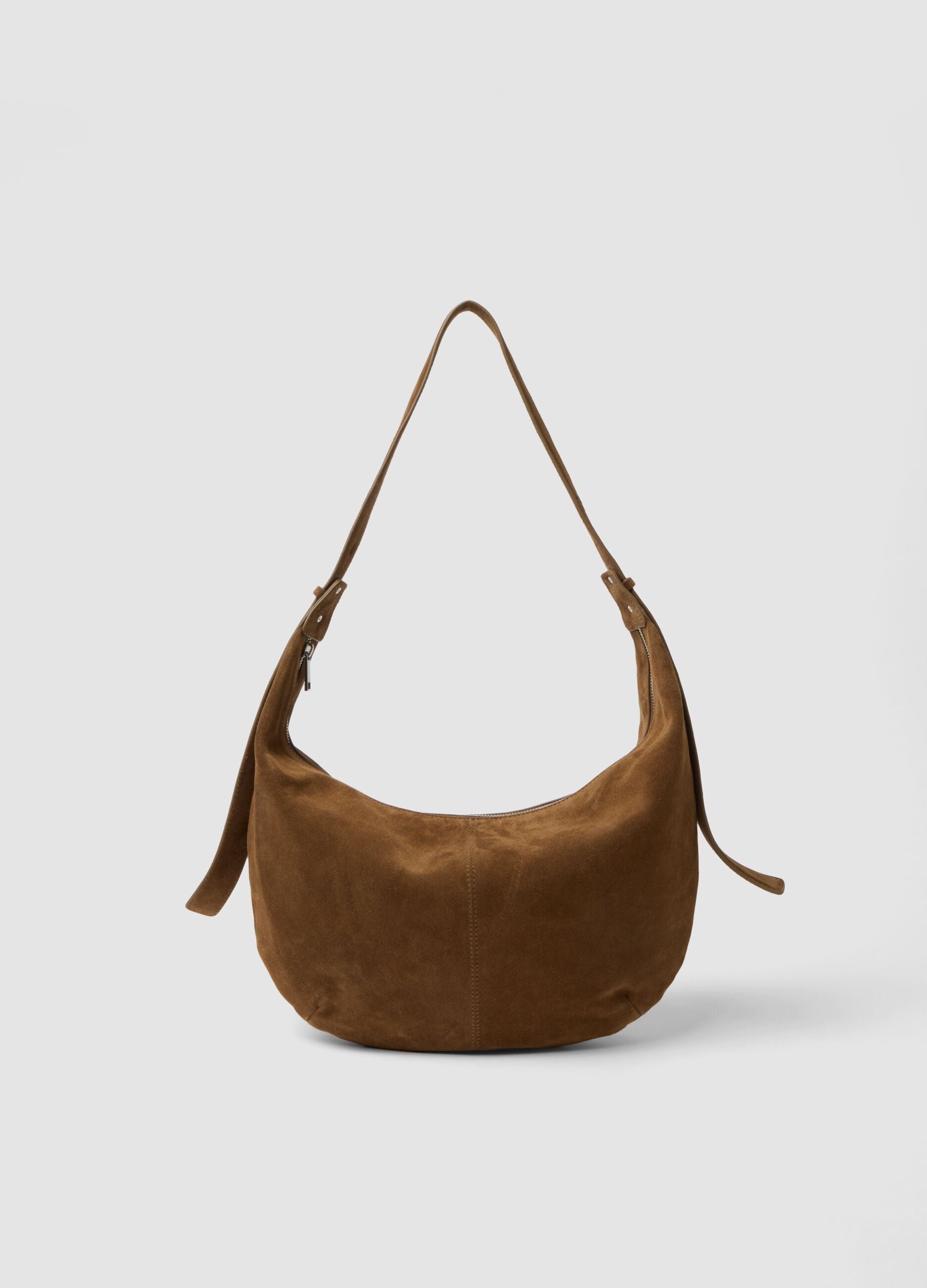 Brown genuine leather shoulder bag