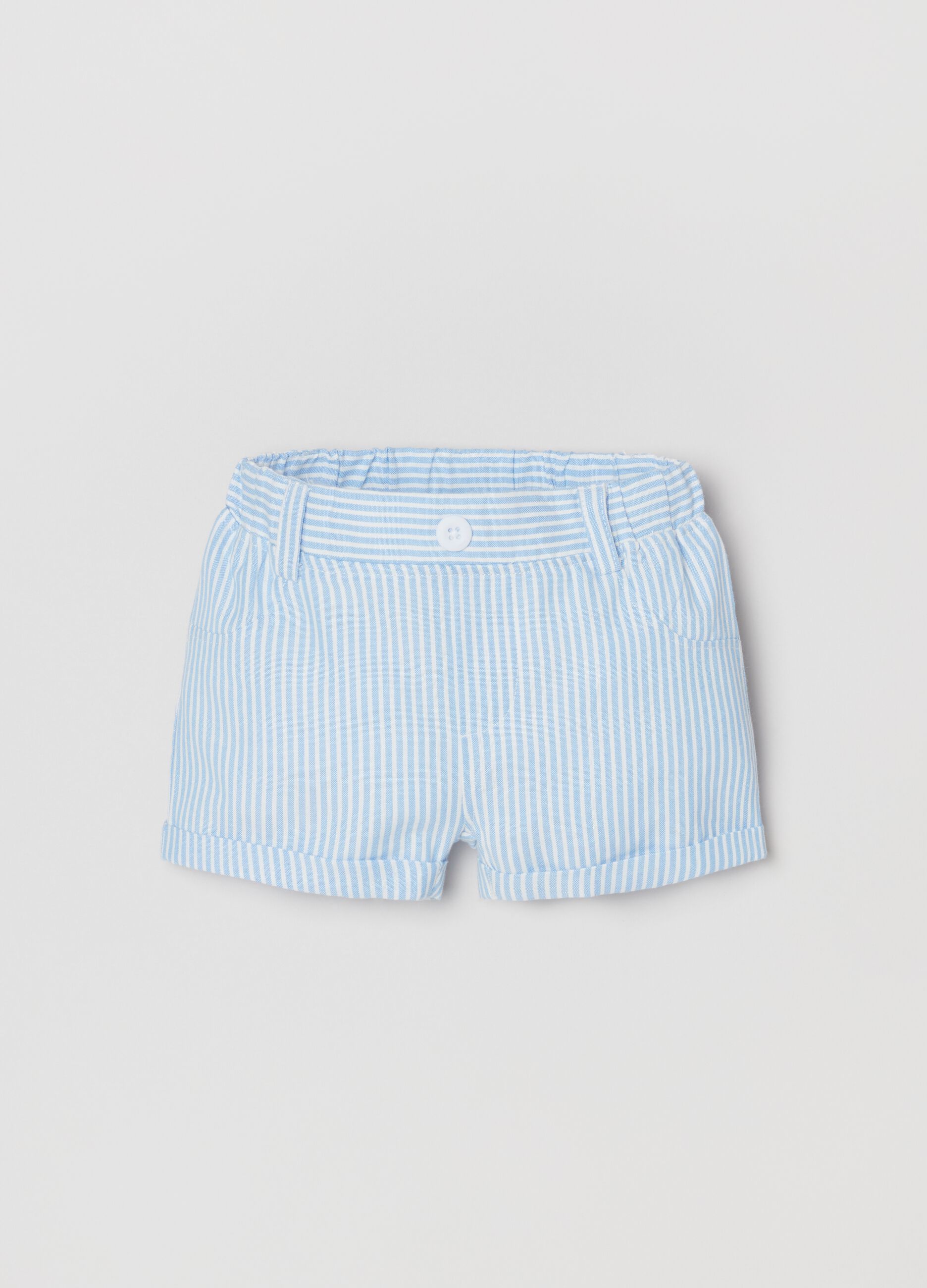 Striped shorts in cotton