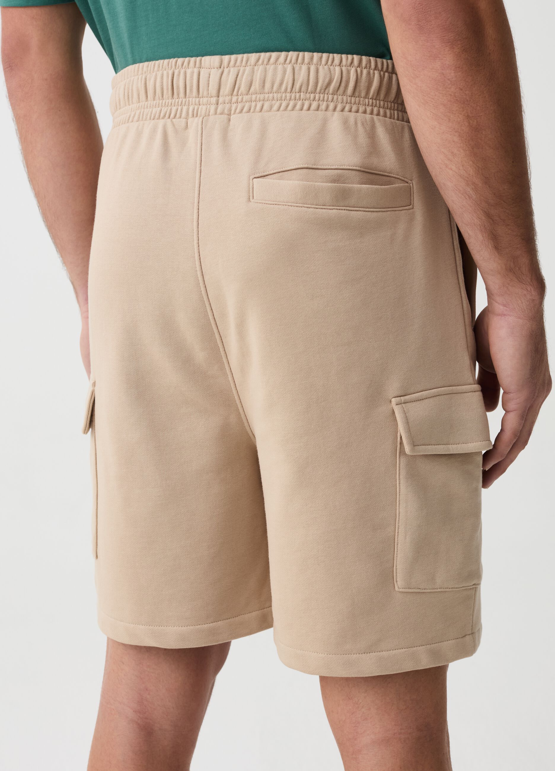 Cargo Bermuda shorts in fleece