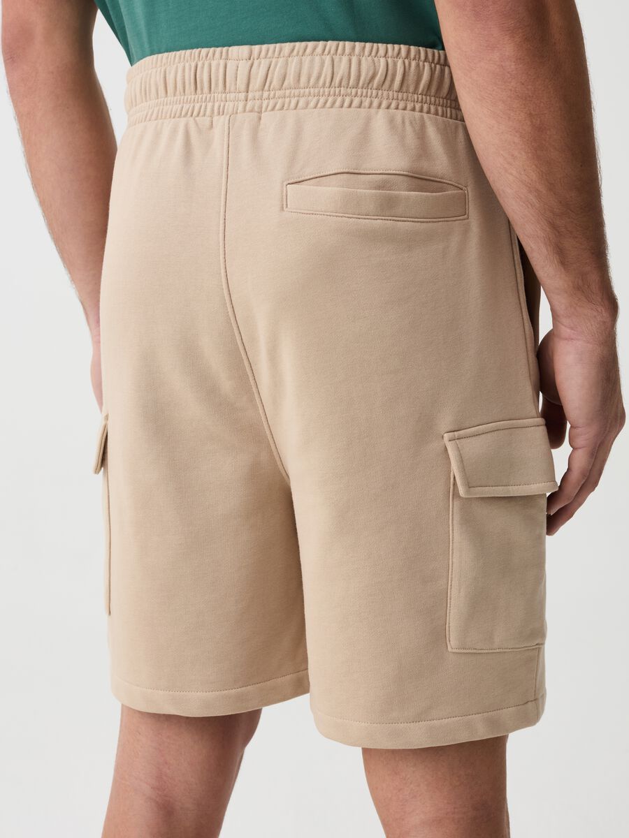 Cargo Bermuda shorts in fleece_2