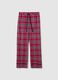 Multicoloured check flannel pyjama trousers - regular fit_4