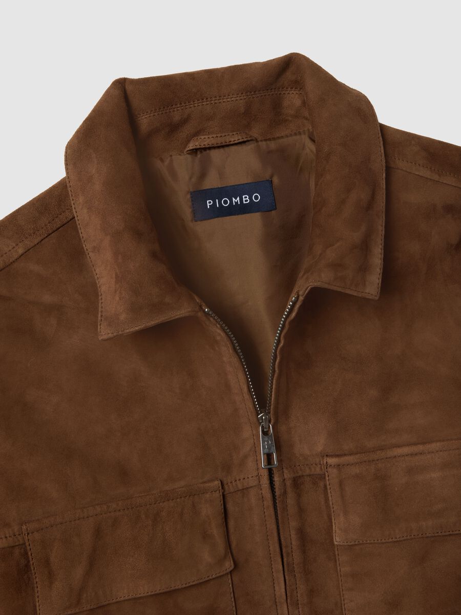 Light brown genuine leather jacket regular fit with full zip_6