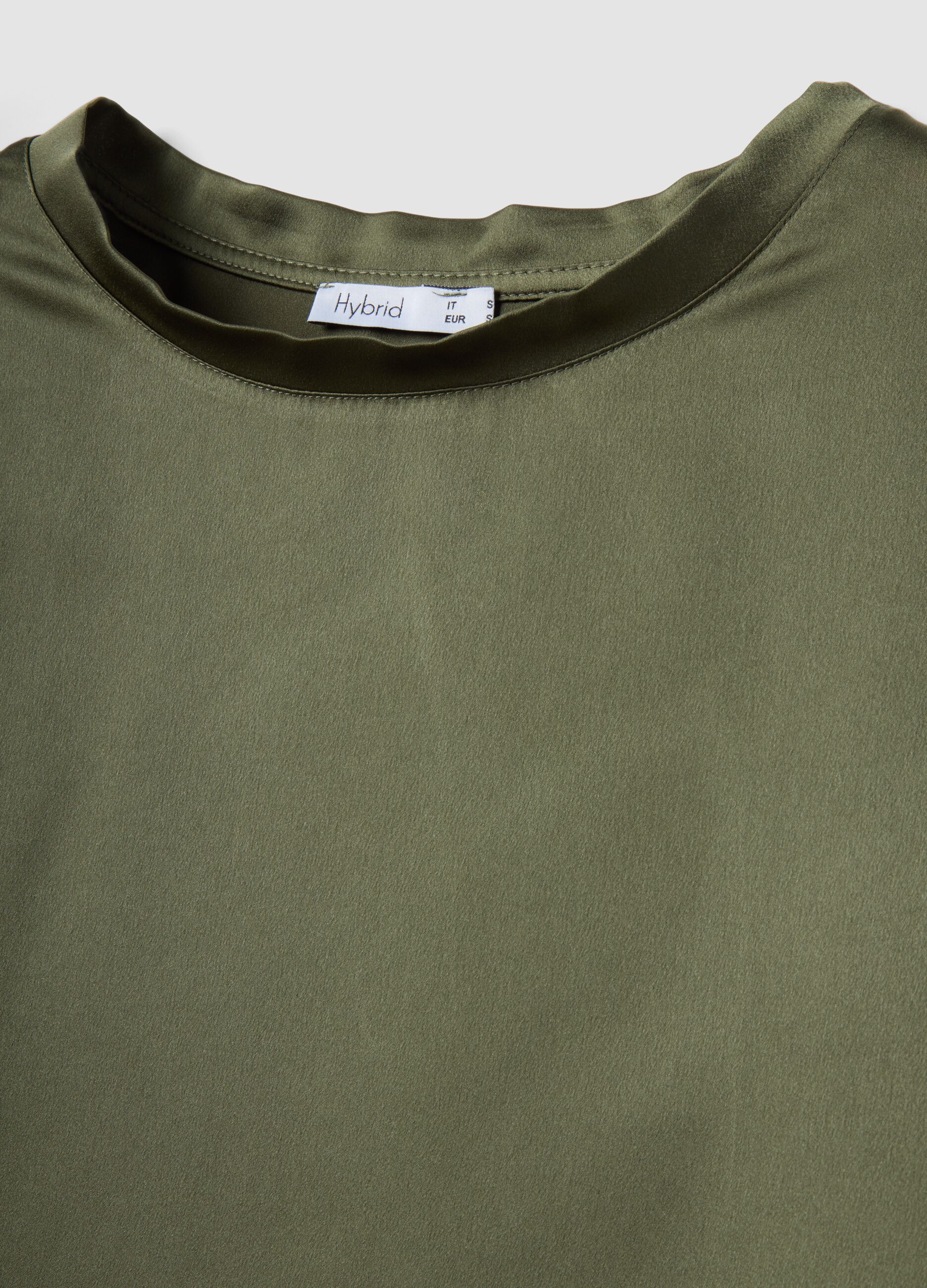 &Pi;&rho;ά&sigma;&iota;&nu;&omicron; T-shirt regular fit &mu;&epsilon; &sigma;&tau;&rho;&omicron;&gamma;&gamma;&upsilon;&lambda;ή &lambda;&alpha;&iota;&mu;ό&kappa;&omicron;&psi;&eta;