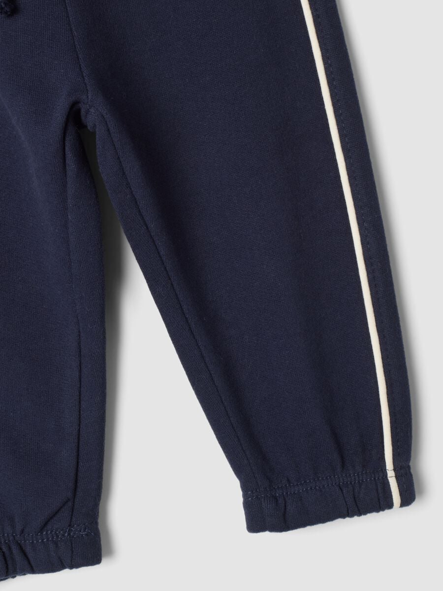 Blue joggers in 100% organic cotton_3