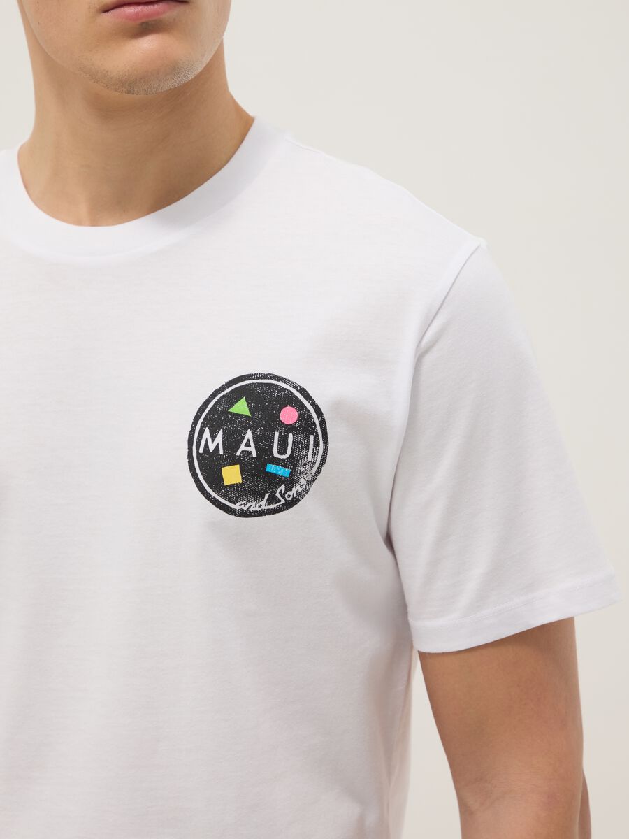 White pure cotton relaxed-fit T-shirt with print_3