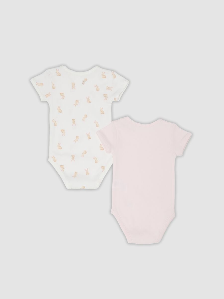 2-pack of pink and white organic cotton short-sleeve bodysuits for baby girls_1