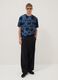 Blue short-sleeve pure cotton T-shirt_1