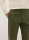 Regular fit green stretch cotton chino trousers_3