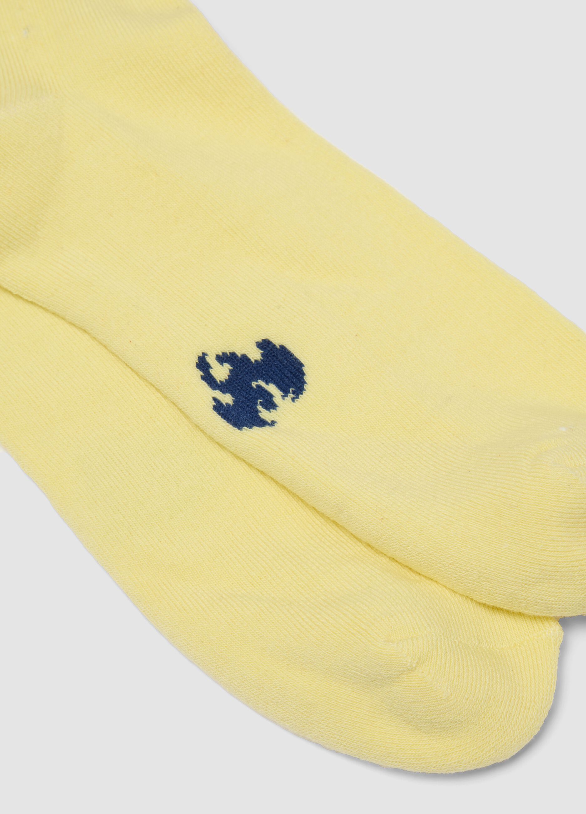Chaussettes de sport jaunes en coton stretch