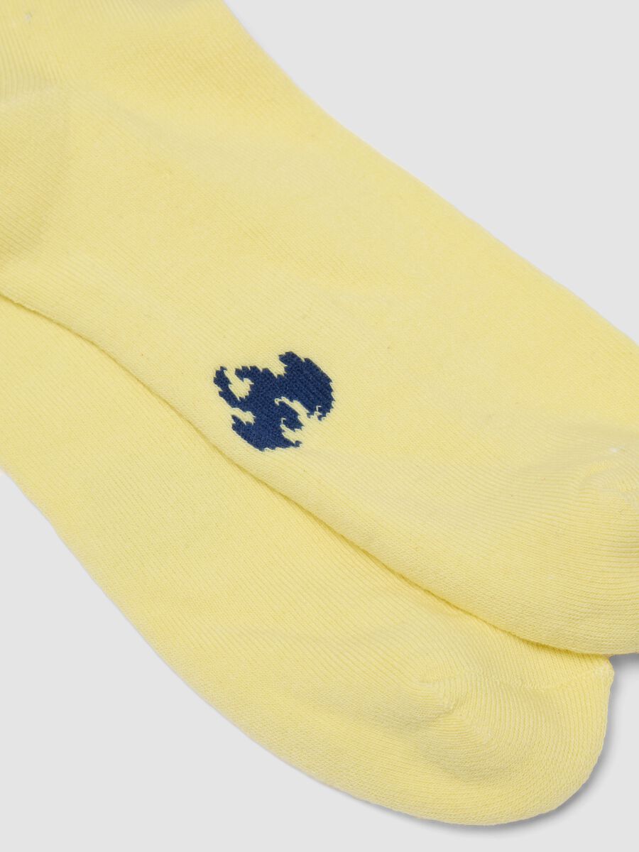 Chaussettes de sport jaunes en coton stretch_2