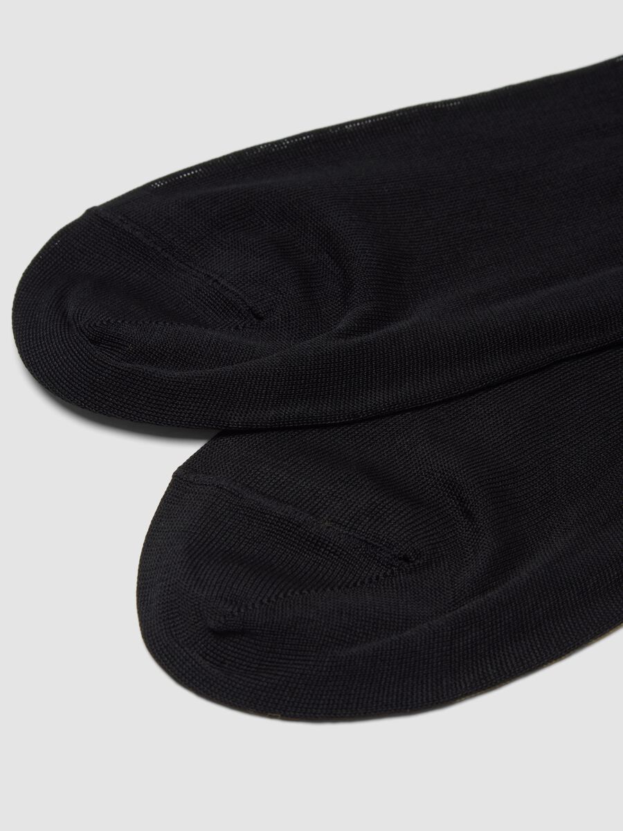Black knee-high socks in pure cotton_2