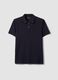 Short sleeve polo in pure blue cotton regular fit_4