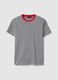 Regular fit multicolour striped pure cotton T-shirt_4